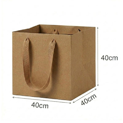 Party Brown Gift Bag - Cake Bag - 40X40X40 Cm