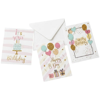 Happy Birthday Gift Card With Envelope - Assorted - (1 Card With 1 Envelope Only) - 16X12.7 Cm