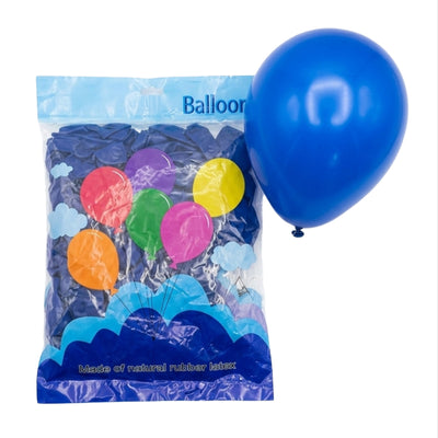 Latex Metallic Blue Balloon - Pack Of 50 Pcs - 12 Inch