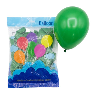 Latex Metallic Green Balloon - Pack Of 50 Pcs - 12 Inch