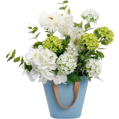 Vibrant Artificial White Flower Vase