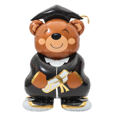 Graduation Bear Foil Balloon ( Uninflated ) - 58 Inch