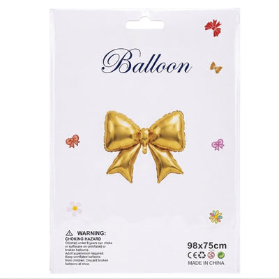 Bow-Knot Decoration Foil Balloon - Gold ( Uninflated ) - 75X98 Cm