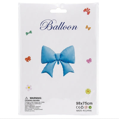 Bow-Knot Decoration Foil Balloon - Blue ( Uninflated ) - 75X98 Cm