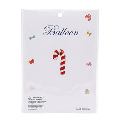 Candy Cane Design Foil Balloon ( Uninflated ) - 41X85 Cm