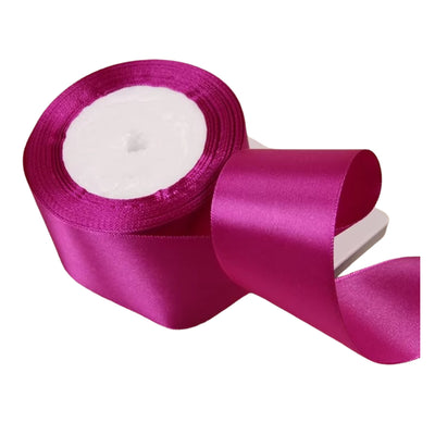 Party Decoration Satin Gift Ribbon - Magenta - 2 Inch X 25 Yards