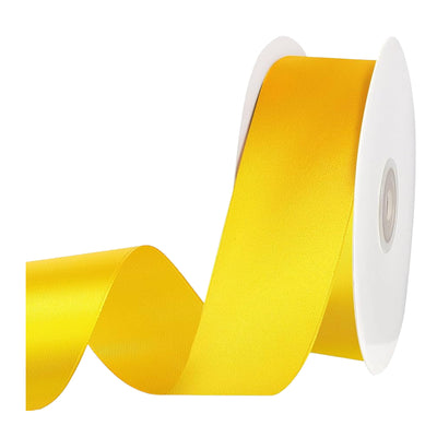 Party Decoration Satin Gift Ribbon - Yellow - 1.5 Inch X 25 Yards