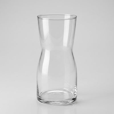 Ikea Carafe مزهرية زجاجية شفافة - مزهرية زهور على شكل ساعة رملية - 8X17