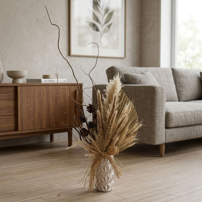 Natural Dried Flower Pot - For Home Decor