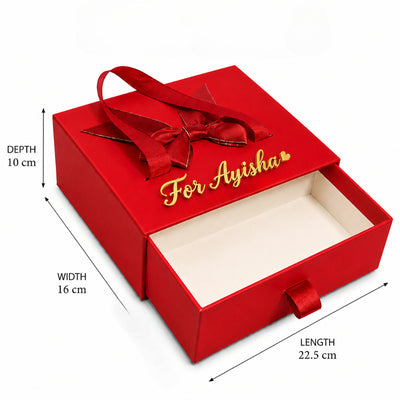 Gift Box Red Colour - Large - 22.5X16X10 Cm