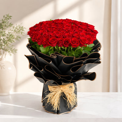 Red Roses Flower Bouquet