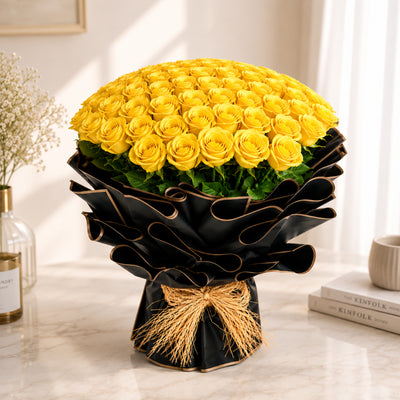 Yellow Roses Flower Bouquet