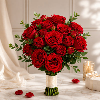 Red Roses Bridal Bouquet