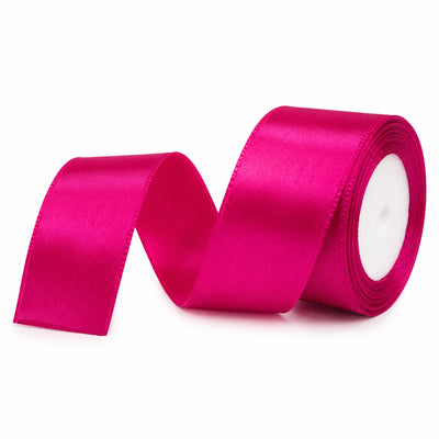 Party Decoration Satin Gift Ribbon - Fushia Pink - 1 Inch X 25 Yards