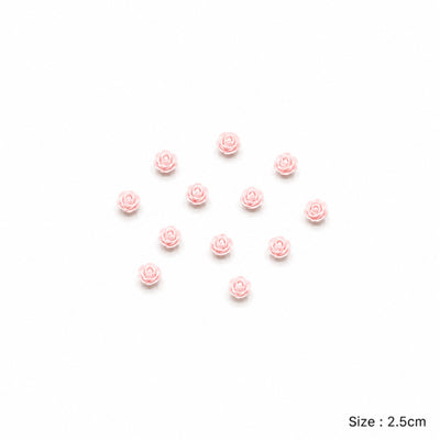 Party Decoration Artificial Foam Rose Heads - Light Pink - 2.5 Cm - Pack Of 12 Pcs