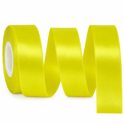 Party Decoration Satin Gift Ribbon - Neon Yellow - 1.5 Inch X 25 Yards