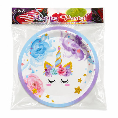 Unicorn Theme Party Disposable Paper Plate - 7 Inch - Pack Of 10