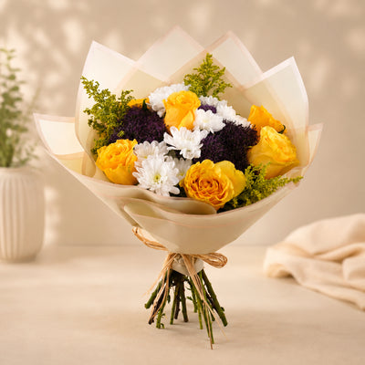 Golden Sunshine Mixed Flower Bouquet