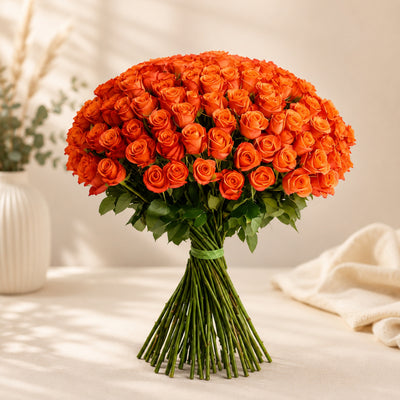 Premium Orange Rose Bouquet