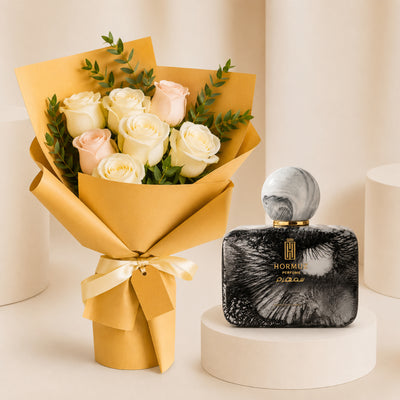 Elegant Floral Bouquet And Fragrance Set