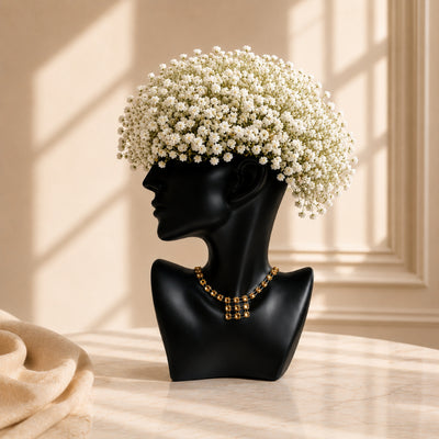 White Dried Baby's Breath Elegant Vase Floral Arrangement