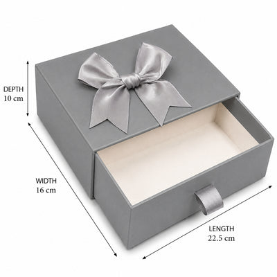 Gift Box Grey Colour - Large - 22.5X16X10 Cm