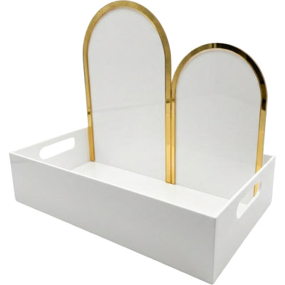 White Acrylic Gift Hamper Box - 30X15X17 Cm