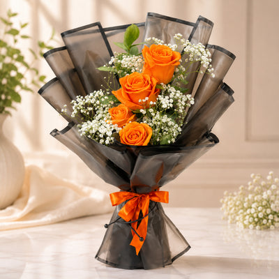 Orange Glow Elegance Bouquet