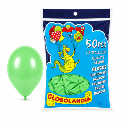 Party Decoration Light Green Balloon Kit - 12 Inch - Pack of 50 pcs