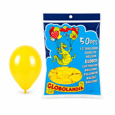 Party Decoration Yellow Balloon Kit - 12 Inch - Pack of 50 pcs