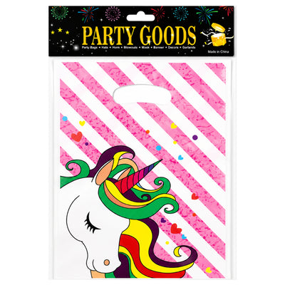 Pastel Rainbow Unicorn Theme Party Loot Bag - 25X16 Cm - Pack Of 10 Pcs