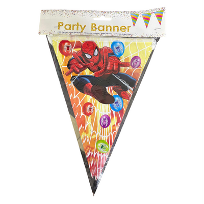 Spider Man Theme Party Decoration Flag Banner - 3Mtr