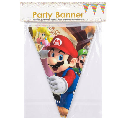 Mario Theme Party Decoration Flag Banner - 3Mtr