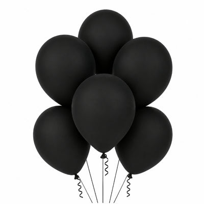 Latex Helium Balloon - Black - 12 Inch