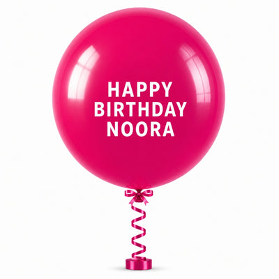 Sempertex Latex Personalised Helium Balloon - Fuchsia - 24 Inch