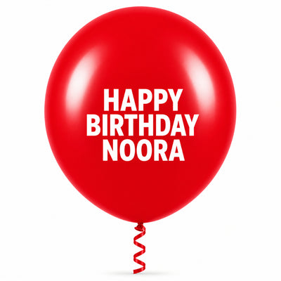 Sempertex Latex Personalised Helium Balloon - Red - 24 Inch