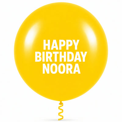 Sempertex Latex Personalised Helium Balloon - Yellow - 24 Inch