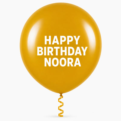 Sempertex Latex Personalised Helium Balloon - Mustard - 24 Inch