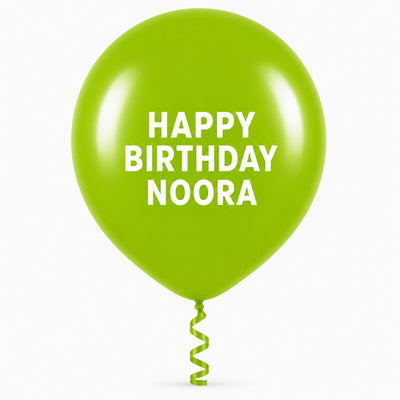 Sempertex Latex Personalised Helium Balloon - Lime Green - 24 Inch