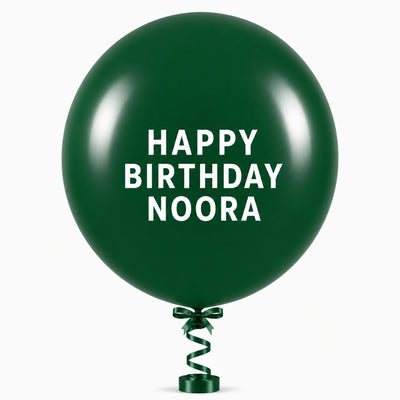 Sempertex Latex Personalised Helium Balloon - Forest Green - 24 Inch