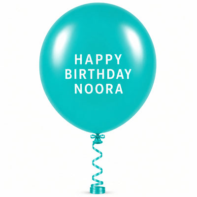 Sempertex Latex Personalised Helium Balloon - Aquamarine - 24 Inch