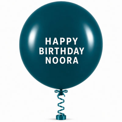 Sempertex Latex Personalised Helium Balloon - Deep Teal - 24 Inch