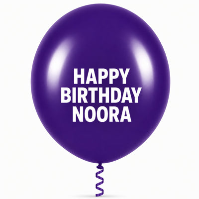 Sempertex Latex Personalised Helium Balloon - Violet - 24 Inch