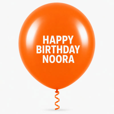Sempertex Latex Personalised Helium Balloon - Orange - 24 Inch