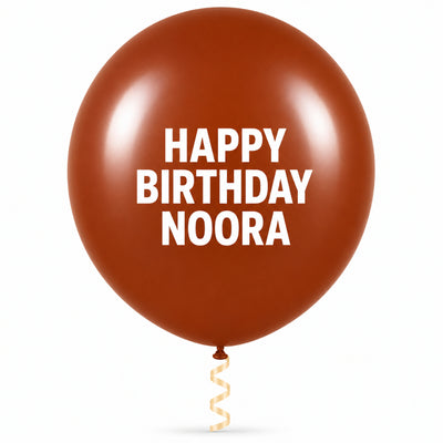 Sempertex Latex Personalised Helium Balloon - Terracotta - 24 Inch