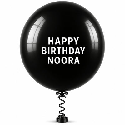 Sempertex Latex Personalised Helium Balloon - Black - 24 Inch