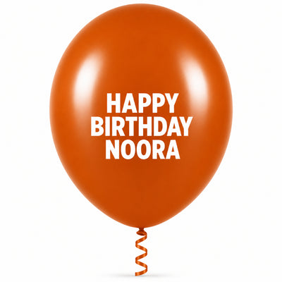 Sempertex Latex Personalised Helium Balloon - Sunset Orange - 24 Inch