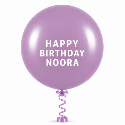 Sempertex Latex Personalised Helium Balloon - Pastel Dusk Lavender - 24 Inch