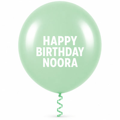 Sempertex Latex Personalised Helium Balloon - Pastel Matte Green - 24 Inch
