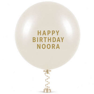Sempertex Latex Personalised Helium Balloon - Satin White - 24 Inch